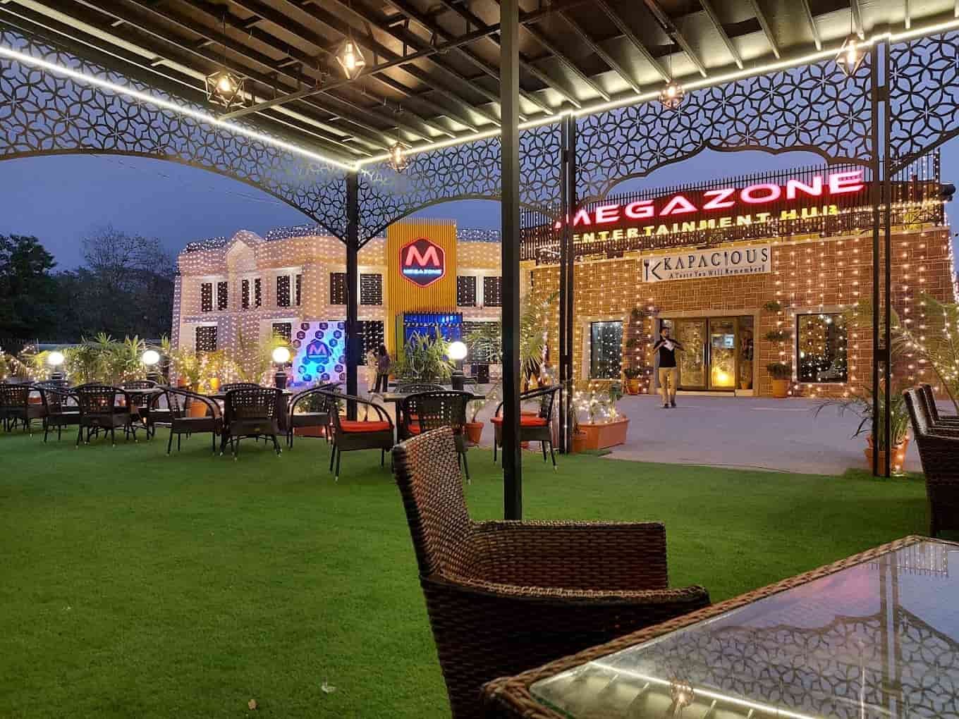 Kapacious garden seating lit up at Megazone, F-9 Park